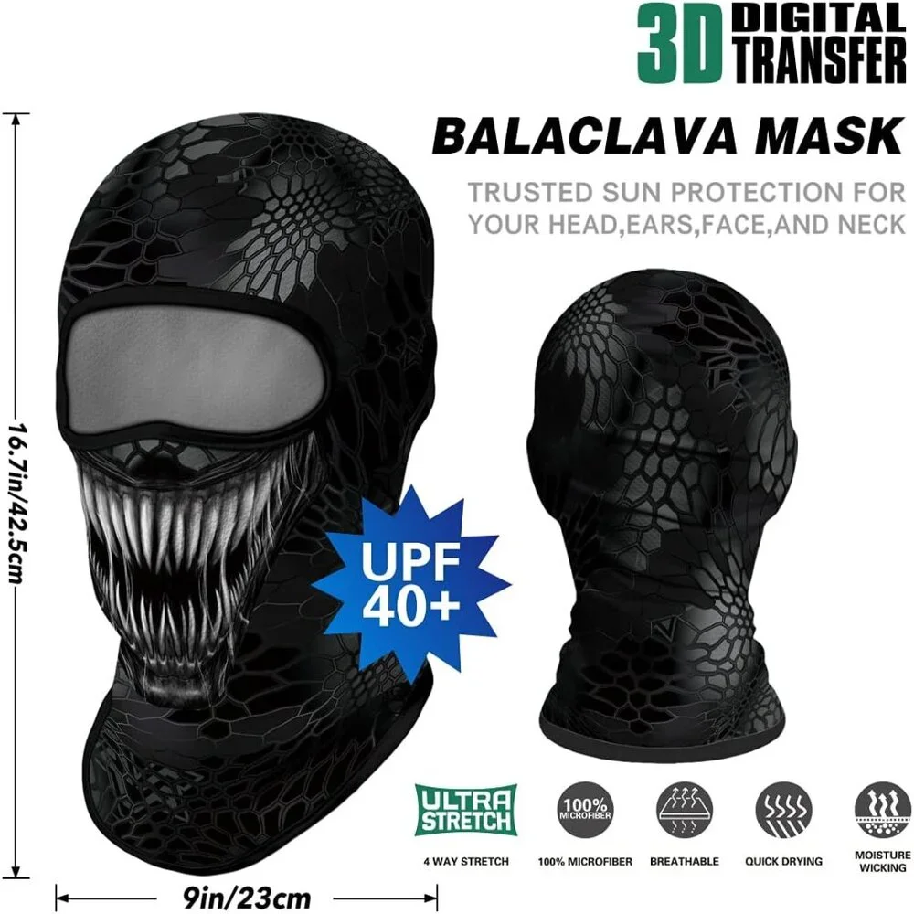 3D Skull Mask Balaclava Tactical Bike Ski Motorcycle Face Cover Unisex